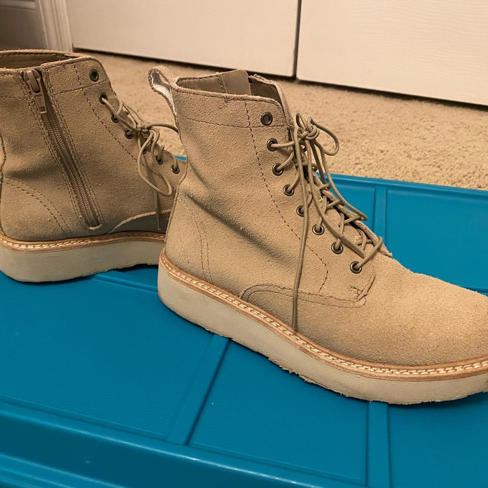 Clarks Tan Suede Ankle Boots, size 7